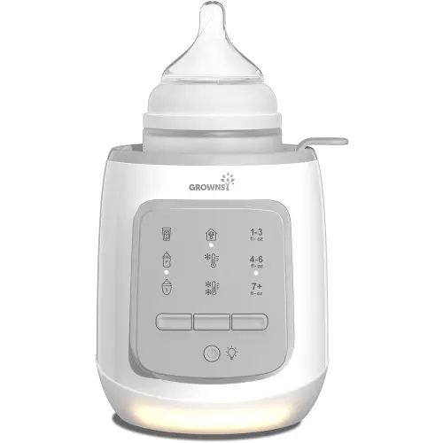 GROWNSY Bottle Warmer, 9-in-1 Water Bath Nutri Baby Bottle Warmer, Fast & Easy Milk Warmer for Breastmilk& Formula, Auto Timer, Defrost, Steri-lize, Warms Baby Milk to Body Temp and Maintain Nutrients