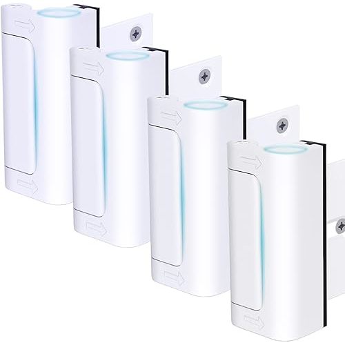 4Pack Door Reinforcement Lock Withstands 800lbs of Force - White Extra Proof Door Lock for Kids Safety with 8 Screws Prevents Unauthorized Entry,Add a Door Security Locks for Home Safety & Privacy