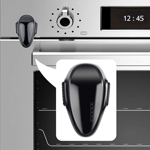 Oven Door Lock Child Safety, Heat-Resistant Easy to Install, Childproof Oven Locks for Toddlers, no Screws or Drills Swivel Mechanism Rotation (Black) - Oval