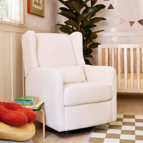 Carter's Arlo Recliner and Swivel Glider | Ivory Boucle Fabric – DaVinci Baby