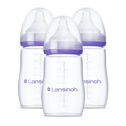 Lansinoh Anti-Colic Baby Bottles for Breastfeeding Babies, 240 ml (8 Ounces), 3 Count, Includes 3 Medium Flow Nipples - Walmart.ca