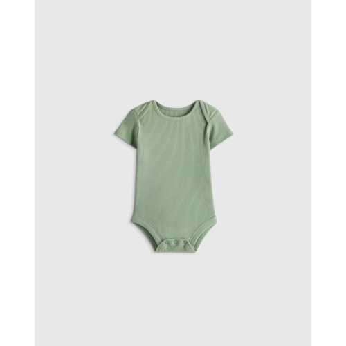 Softest Rib Short Sleeve Bodysuit  in Sage Green