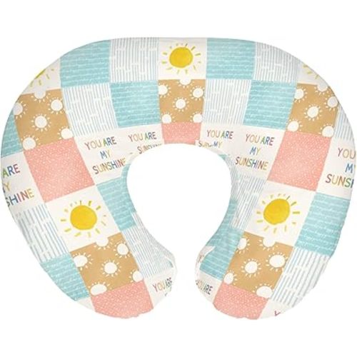 Vintage Sun Baby Nursing Pillow Covers for Boy Girl Boho Sunshine Nursery Feeding Pillowcase for Breastfeeding Pillows Neutral Summer Sunshine Soft Stretchy Slipcovers for Newborn Infant Blue