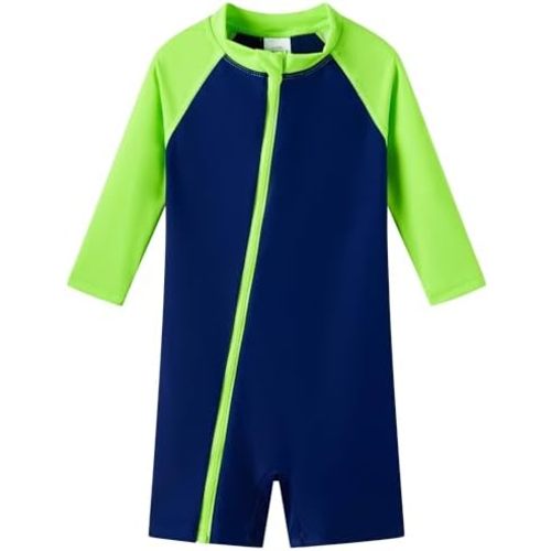 UMELOK Baby Boys' Swimsuit Full Zip UPF 50+ Sun Protection Swimwear