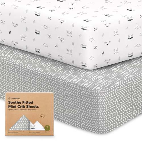 Soothe Fitted Mini Crib Sheet (Nordic)