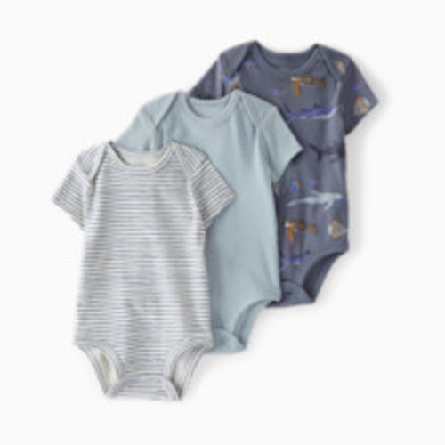 Carter's Little Planet 3-Pack Organic Cotton Rib Bodysuits - Multi-Color, Newborn