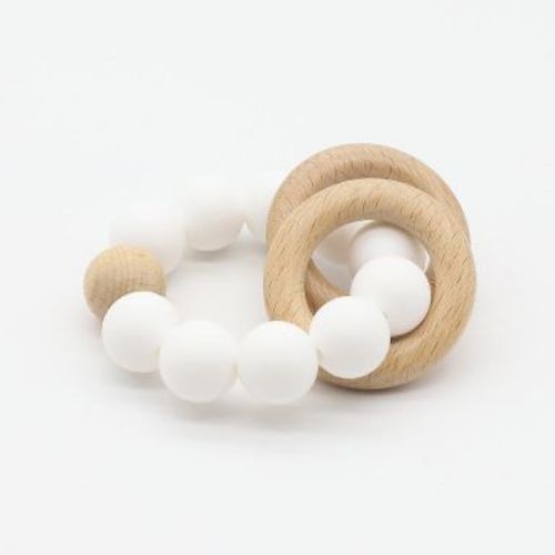 MyKids-USA Baby Multicolor Chewable Teether Chain Soothing Chain White Average Size (0-8Y)