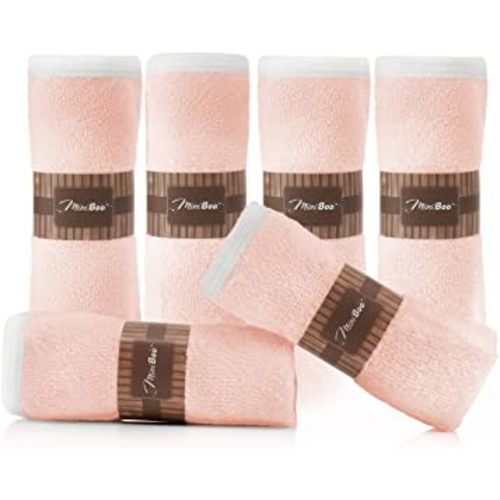 MINIBOO Premium Baby Washcloths for Sensitive Skin - Extra Soft and Absorbent Rayon from Bamboo Face Cloths and Newborn Bath Face Towel - Perfect as Baby Gifts