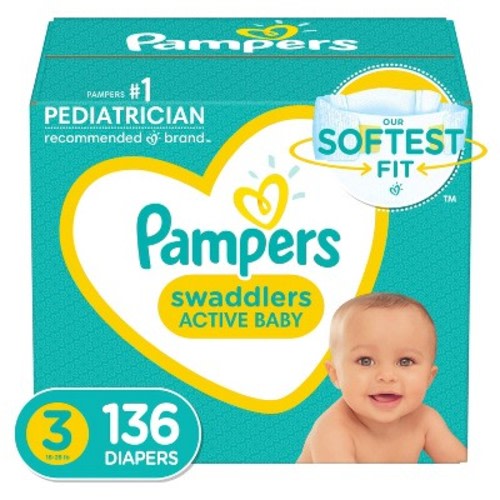 Pampers Swaddlers Disposable Diapers - (Select Size and Count)