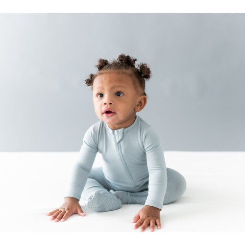 Zippered Footie, Fog - Kyte Baby | Maisonette
