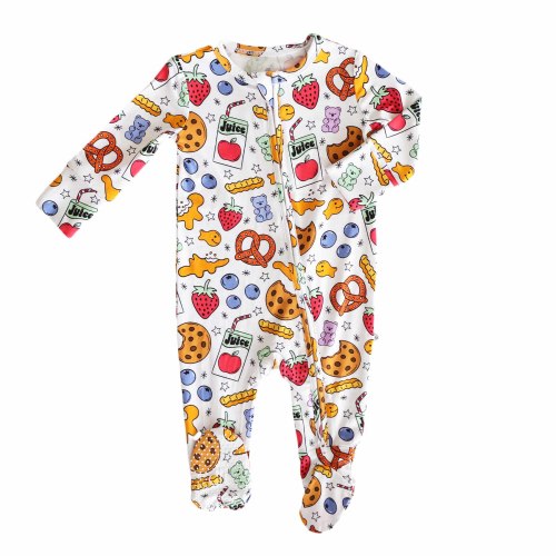 Snack Time Zipper Footie