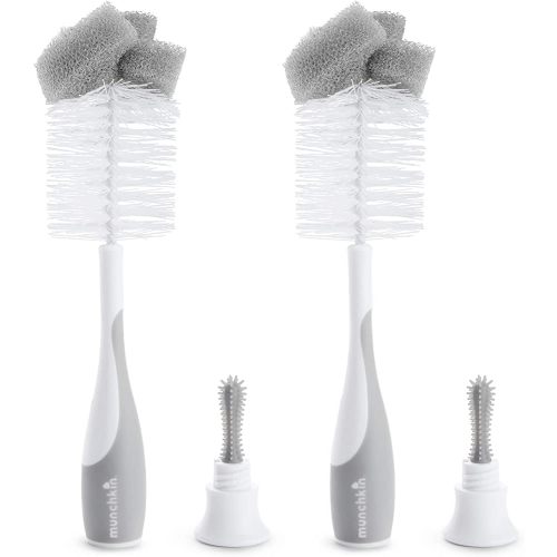 Amazon.com: Munchkin® Sponge™ Bottle Brush, Grey, 2 Count (Pack of 1) : Baby