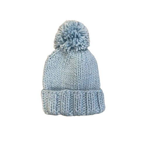 Classic Pom Hat, Light Blue