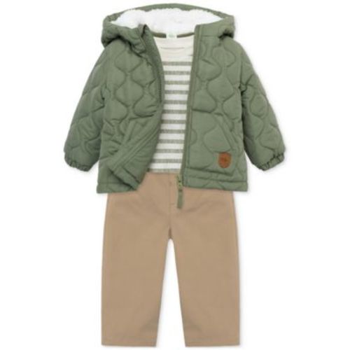Baby Boys 3-Pc. Hooded Jacket, Striped T-Shirt & Pants Set