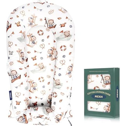 MEXXI Infant Lounger Baby Nest Replacement Cover | Hypoallergenic | Premium | [Fits Dockatot Deluxe+] (Cover Only) (Travel Bear)