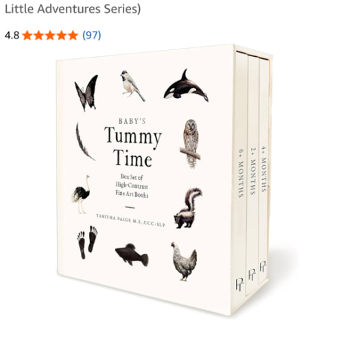 Baby's Tummy Time Book Box Set: A 3-Book Box Set of High-Contrast Art for Visual Stimulation at Tummy Time (Our Little Adventures Series)