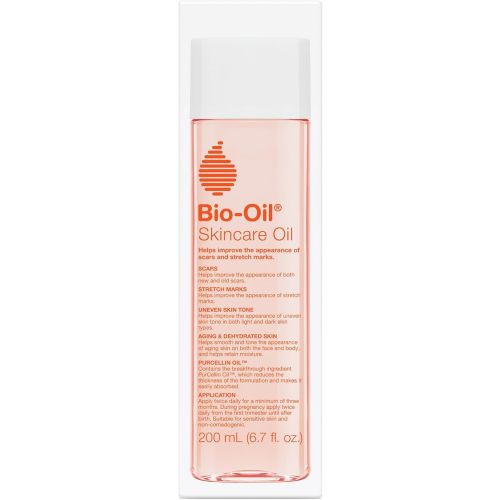 Bio-Oil Skincare Body Oil Serum, Face and Body Moisturizer with Vitamin E & A, for Scars, Stretch Marks, Sensitive Skin, All Skin Types, Dermatologist Recommended, Non-Comedogenic, 6.7 Oz