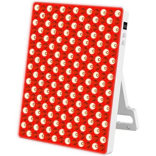 Red Light Therapy with Timing and 180° Adjustable Stand, Deep 660/850nm Near Infrared& Red Light Therapy Panel for Face Body, Skin Care, Home LED Therapy Lamp for Pain Relief of Muscles Joints,234LEDs