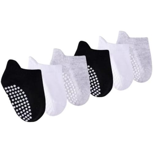 Felix Seamless-Toe Turkish Cotton Ankle Socks - Non-Slip Lightweight Comfort 6-Pack Baby & Toddler Socks