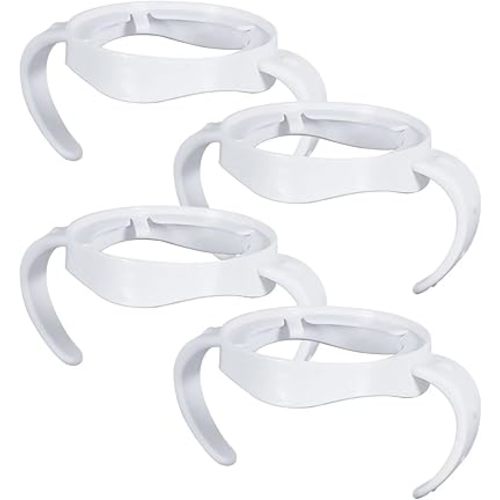 4 Pack Compatible Baby Bottle Handles for Philips Avent Natural Baby Bottles,Baby Bottle Holder - White