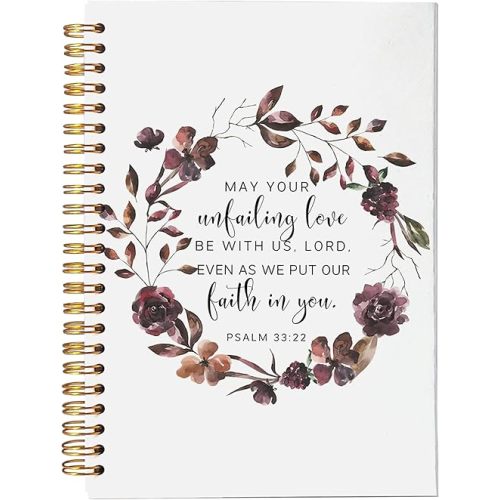 VNWEK Bible Christian Spiral Notebook Journal - Christian Notebook for Women, Christian Art Gifts, Bible Gifts, 5.5x8.3 Notebook Spiral Bound with Writing Pads