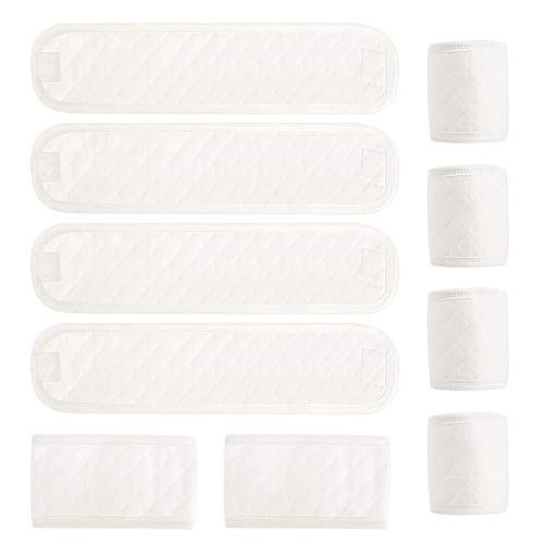 Liitrton 10 PCS Cartoon Pattern Cotton Baby Infant Umbilical Cord Belly Band for 0-12 months (Classic White)