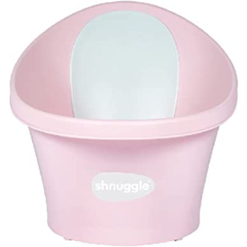 BEABA by Shnuggle Baby Bath Tub with Little Baby Bum Bump Support and Cozy Foam Back Rest, Baby Tub, Infant Bathtub, Baby Essentials, 0-12 Mths (Rose)