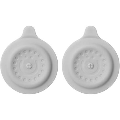 Ubbi Bathtub Drain Cover, Silicone Drain Stopper with Suction, Baby Bath Time Accessory, Gray (Pack of 2)