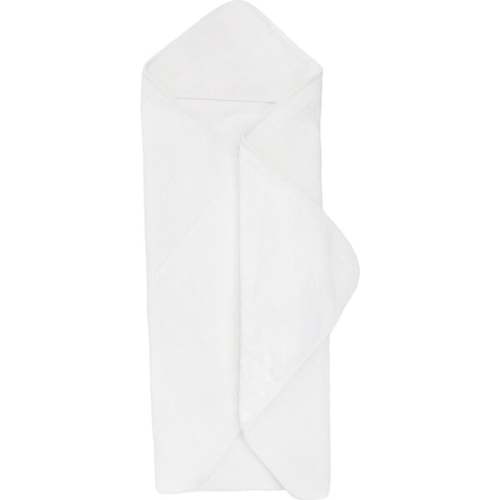 Cotton Muslin & Terry Hooded Infant Towel, White - Little Unicorn | Maisonette