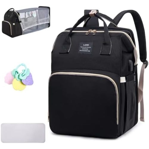 Diaper Bag with Changing Station,Baby Diaper Bag,Large Capacity,900d Excellent Oxford(Upgrade Black)