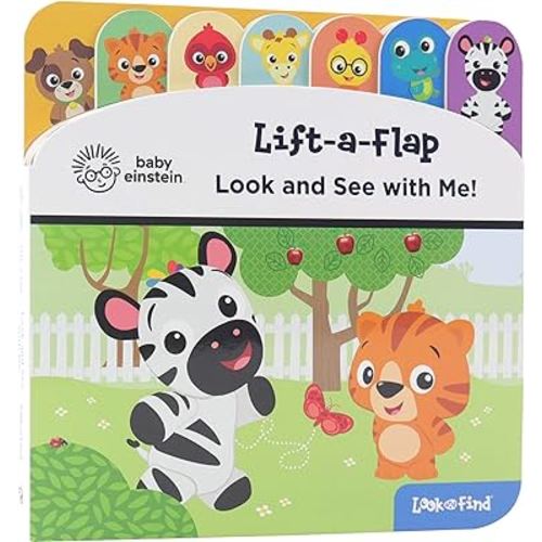 Baby Einstein - Look and See with Me! Lift-a-Flap Look and Find Board Book - PI Kids