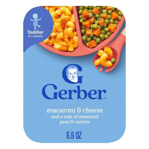 Gerber Baby Food Macaroni & Cheese with Seasoned Peas and Carrots Toddler Meals - 6.6oz