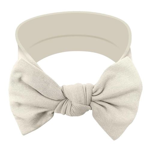 Baby Girl Headbands-Infant,Toddler Cotton Handmade Hairbands with Bows Child Hair Accessories (Light Beige)