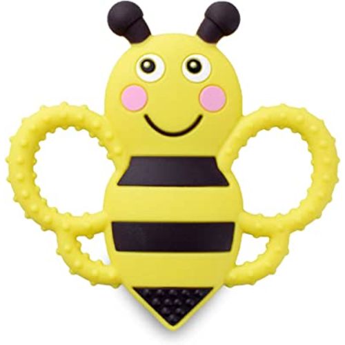 sweetbee Buzzy Bee Teether Toy, Multi-Textured, Soft & Soothing, Easy to Hold (BPA Free, Freezer & Dishwasher Safe)