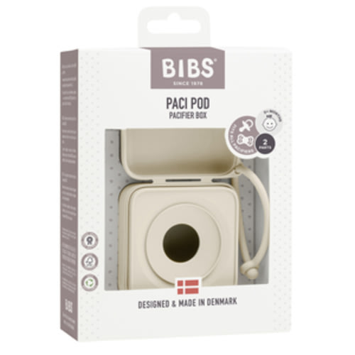 Bibs Paci Pod Pacifier Box Ivory 2 Pack