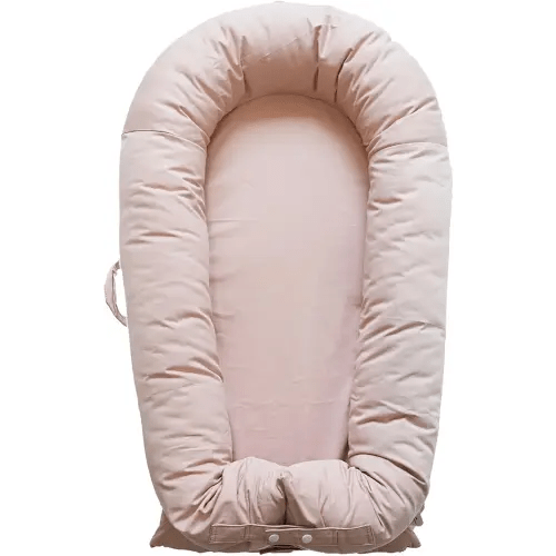 Deluxe Infant Lounger, Baby Nest Cover for Baby Girls & Boys, Newborn Essentials for Baby 0-12 Months, 100% Cotton (DustyRose)