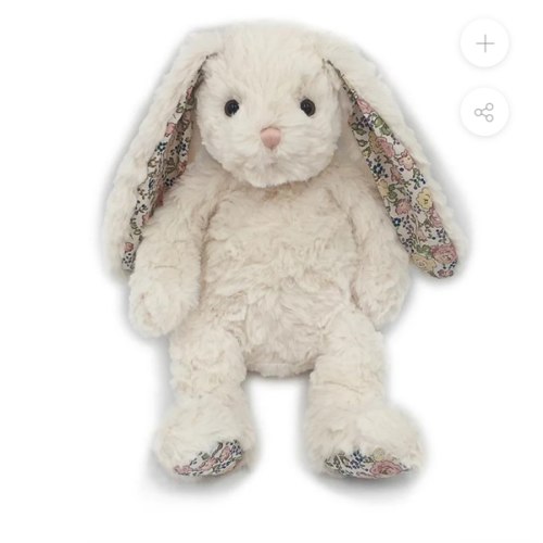 Faith Cream Floral Bunny Plush Toy