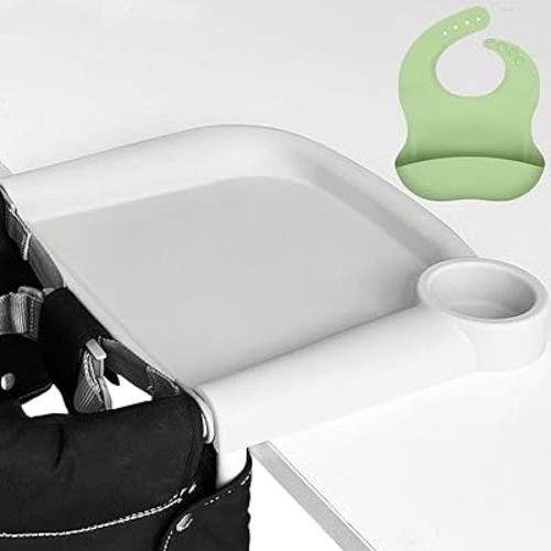 Silicone Baby Dining Tray Compatible with in-gl-esina Fast Table Chair for Chi-cco Fastlock Hook-on Chair Brand-New Suction Cup Design Fills The Gap Between The Tray and The Counter