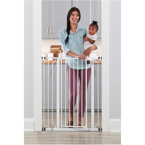 Regalo Extra Tall Baby Gate for Doorways & Bottom of Stairs, Pressure Mount for Babies, Toddlers & Pets, Tested & Safe for 30 Years, American Designed, White