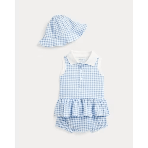 Gingham Cotton Interlock 3-Piece Set