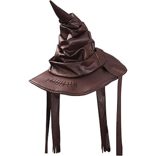 Sorting Hat,Fancy Halloween Sorcerer Hat for Women,Wizard Masquerade Cosplay Props Witch Magic Academy Devil Cap Party Costume Headwear Accessories,Brown