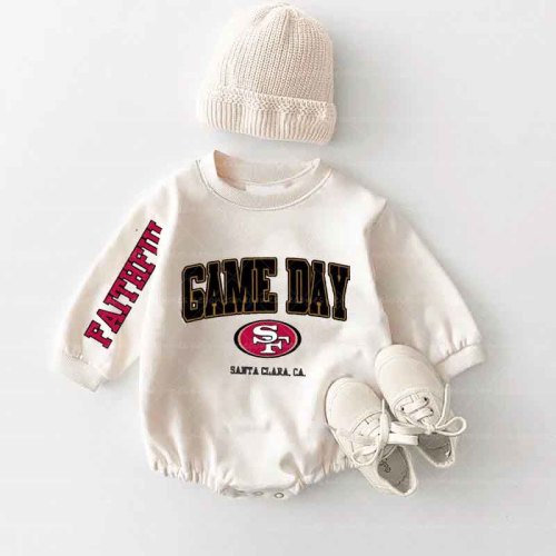 Baby Faithful Romper and Adult Sweatshirt