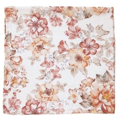 Muslin Swaddle Blanket, Sunset Floral