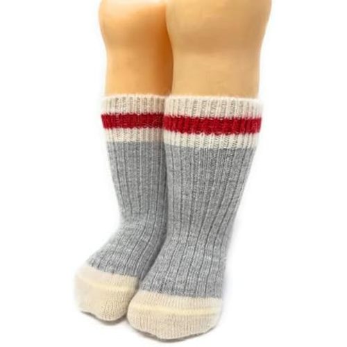 WARRIOR ALPACA SOCKS - Red Stripe Throwback Socks For Infants and Children