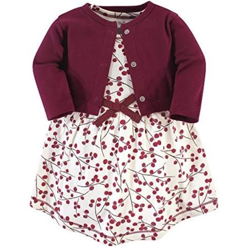 Touched by Nature Baby Girl Organic Cotton Dress and Cardigan