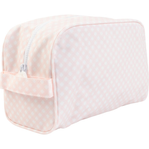 The Dopp Kit, Pink Gingham - Apple of My Isla | Maisonette