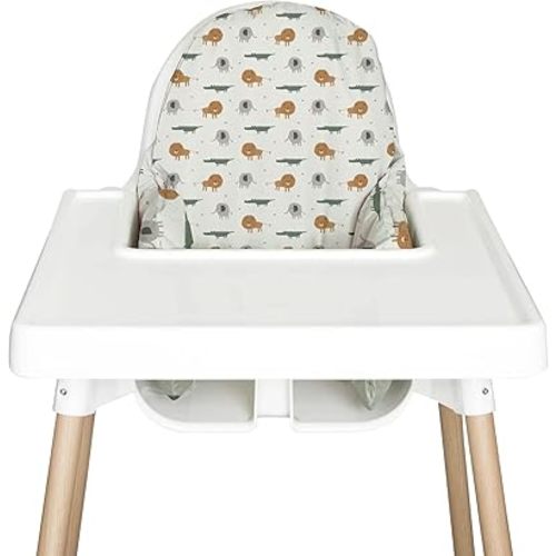 Highchair Cushion Cover for Inflatable Cushion, Compatible for IKEA Antilop Highchair, High Chair Accessories Stain-Proof and Wipeable Cushion Cover (Cushion NOT Included)(Savannah)