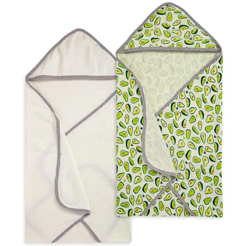 Burt's Bees Baby - Hooded Towels, Absorbent Knit Terry, Super Soft Single Ply, 100% Organic Cotton