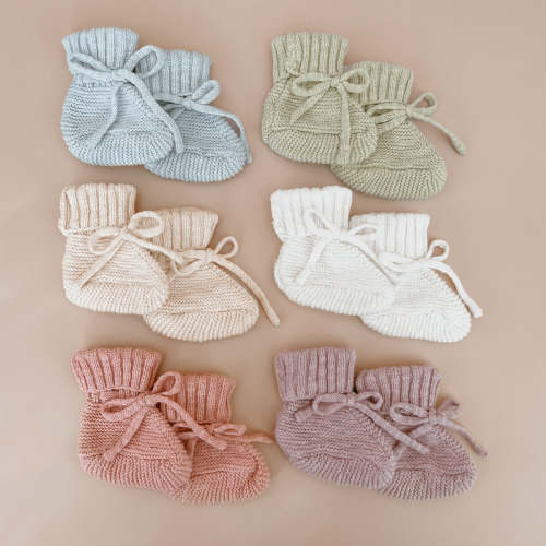 Chunky Knit Booties - Newborn-6M