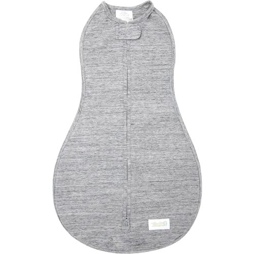 Woombie Original Baby Swaddling Blanket - Soothing, Cotton Baby Swaddle with Zipper - Wearable Newborn Blanket, Twilight Heather Gray, 14-19 lbs